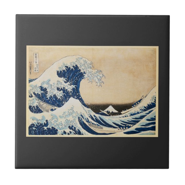 Carreau La Grande Vague au large de Kanagawa par Hokusai (Devant)