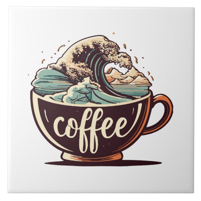 Carreau La Grande Vague De Café (Devant)