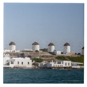 Carreau La Grèce, îles de Cyclades, Mykonos, ville de