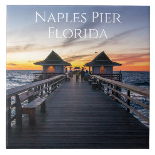 Carreau La jetée Naples En Floride Sunset
