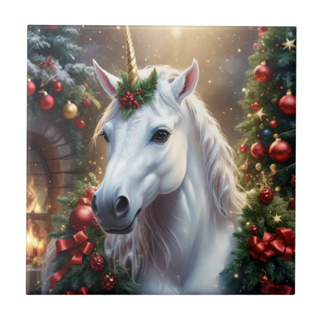Carreau « La Licorne de Noël » (Devant)