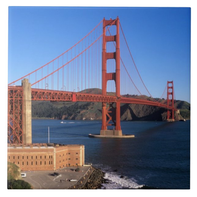 Carreau La lumière du matin baigne le Golden Gate Bridge (Devant)