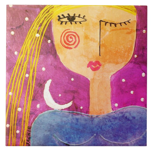 Carreau La Lune M'A Raconté L'Art Abstrait (Devant)