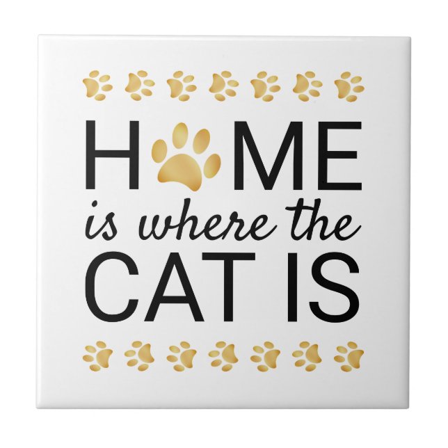 Carreau La Maison Est Où Est Le Chat Empreintes De Patte E (Devant)