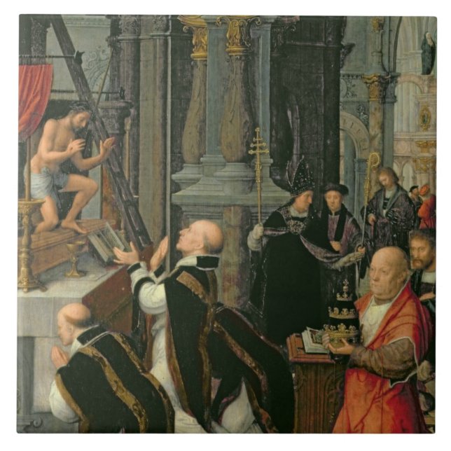 Carreau La masse de St Gregory (huile sur la toile) (Devant)