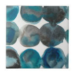 Carreau La Mer - Cercles<br><div class="desc">La Mer III par Chariklia Zarris. Motif qui présente des cercles d'aquarelle bleu-ish.</div>