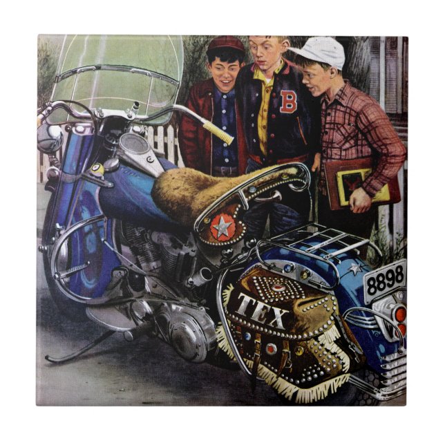 Carreau La moto de Tex (Devant)