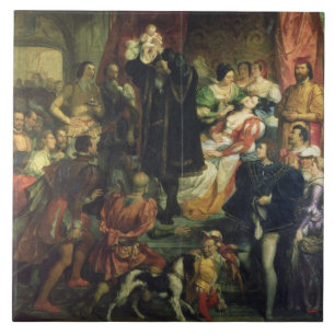 Carreau La naissance de Henri IV (1553-1610) au château d