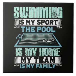 Carreau La natation est mon sport La piscine est ma maison