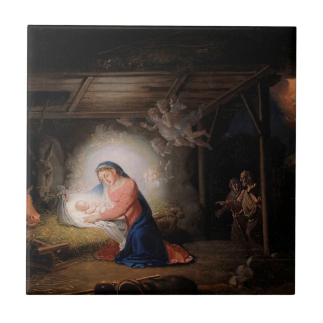 Carreau La Nativité du Christ (par Vladimir Borovikovsky) (Devant)