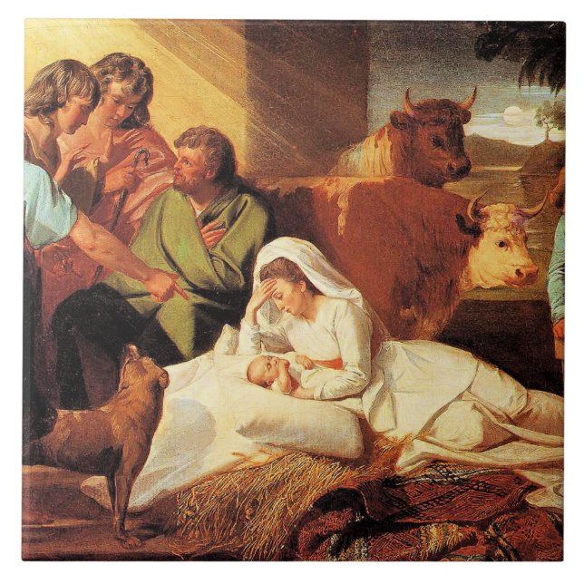 Carreau La Nativité par John Singleton Copley (Devant)