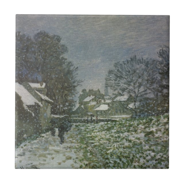Carreau La neige à Argenteuil par Claude Monet (Devant)
