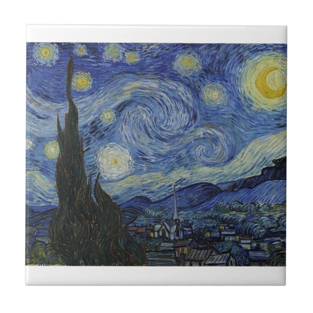 Carreau La Nuit étoilée de Van Gogh (Devant)