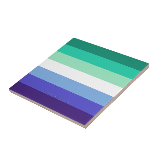 Carreau La palette de drapeau des hommes gays trans-inclus (Côté)