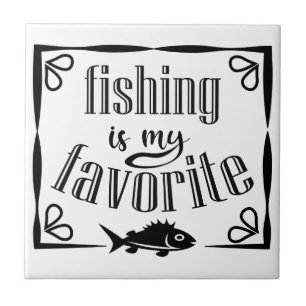 Carreau La pêche est ma citation préférée