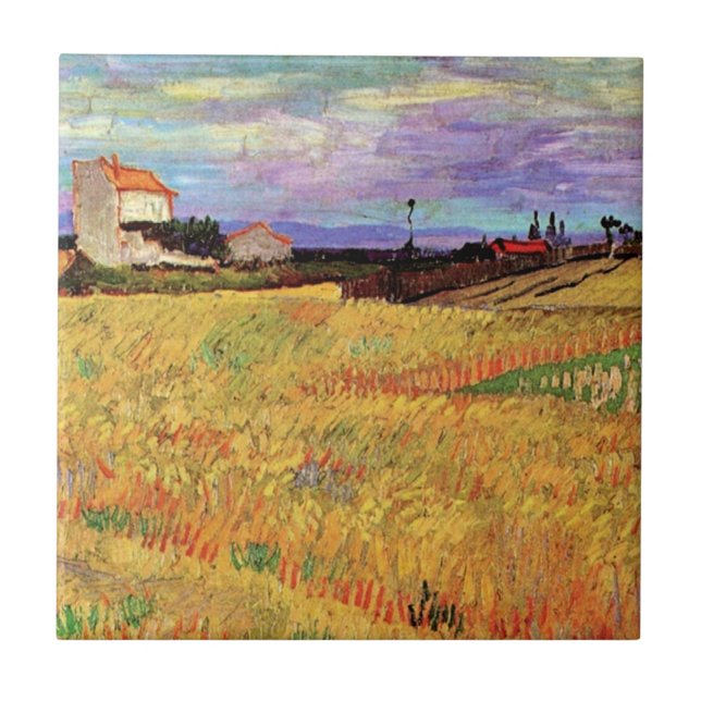 Carreau La peinture de Vincent van Gogh, Champ de blé, (Devant)