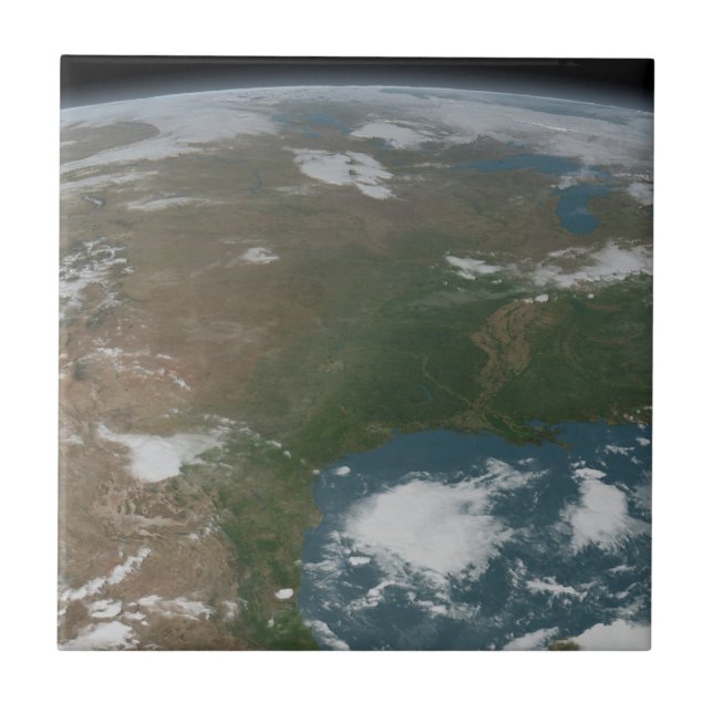 Carreau La Planète Panoramique Terre Et Les Etats-Unis. 2 (Devant)