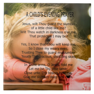 CARREAU LA PRIÈRE D'UN ENFANT