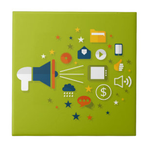 Carreau La publicité d'un mégaphone