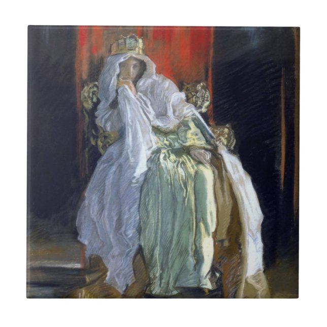 Carreau La reine du Danemark (par l'abbaye d'Edwin Austin) (Devant)