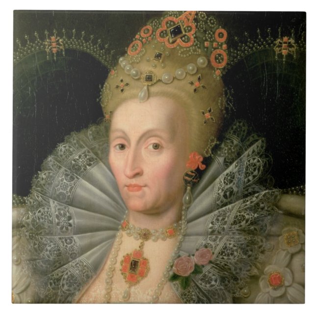 Carreau La Reine Elizabeth I (portrait de longueur de (Devant)