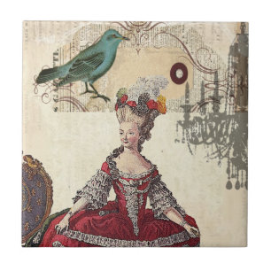 Carreau La Reine française Marie Antoinette de lustre de