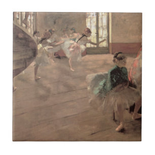 Carreau La Répétition d'Edgar Degas, Art de ballet vintage