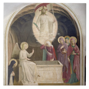 Carreau La résurrection du Christ et des femmes pieuses à