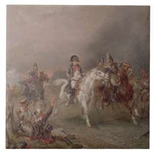 Carreau La retraite du napoléon (huile sur la toile)
