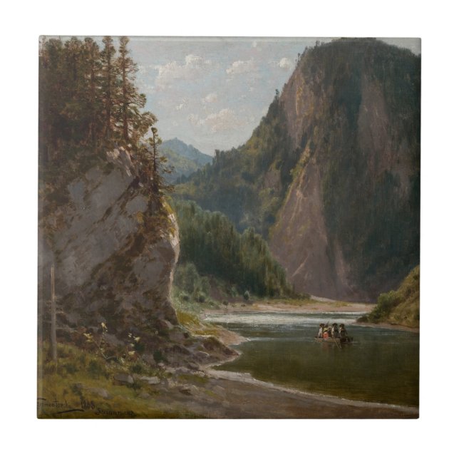 Carreau La rivière Dunajec dans les montagnes Pieniny (Devant)