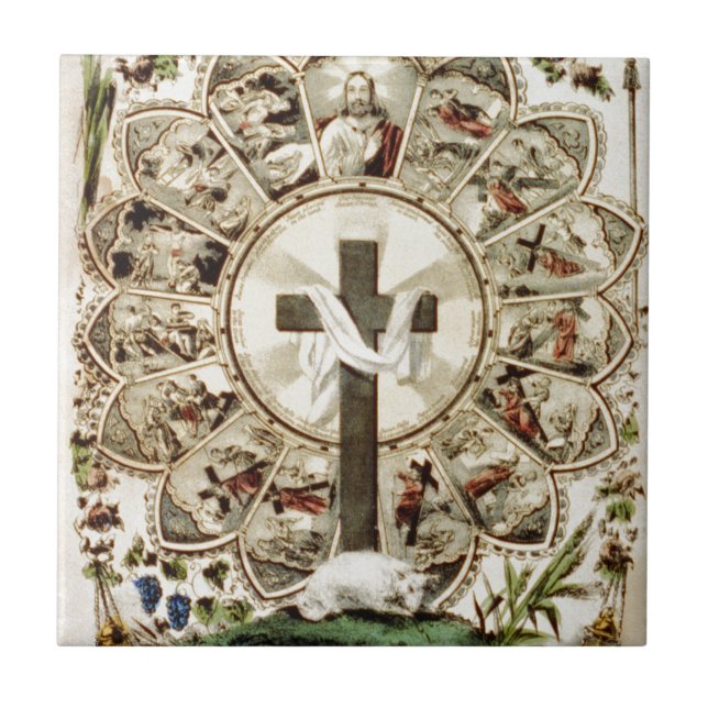 Carreau La route à la croix sainte (Devant)