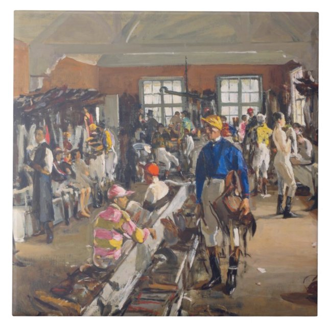 Carreau La salle d'habillage des Jockeys à l'hippodrome d' (Devant)