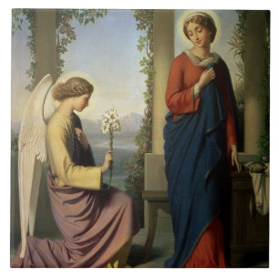 Carreau La salutation angélique, ou l'annonce, 1860