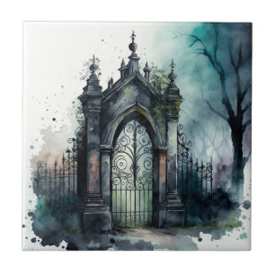 Carreau La série Porte de Cimetière Gothique Design 11