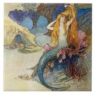 Carreau "La Sirène" de Warwick Goble
