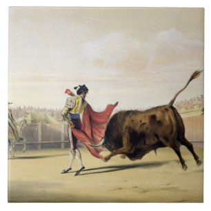 Carreau La Suerte de la Capa, 1865 (litho de couleur)