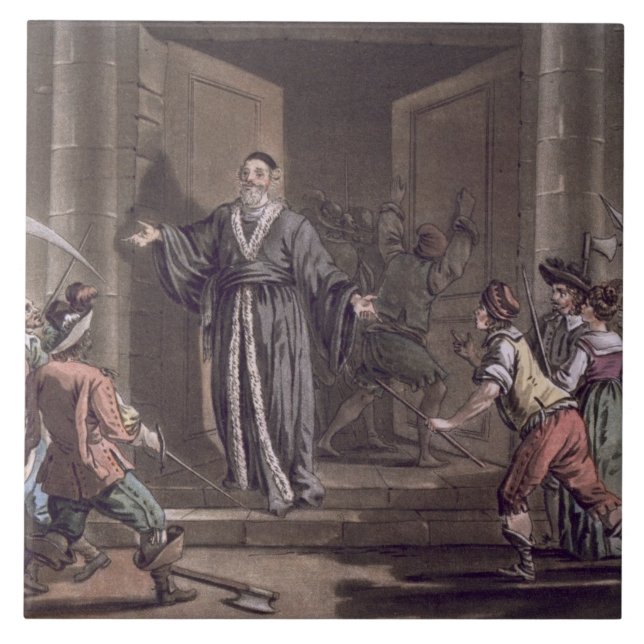 Carreau La taupe de Mathieu (1584-1656) a harangué par les (Devant)