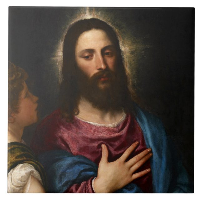Carreau La tentation du Christ, Titien (Devant)