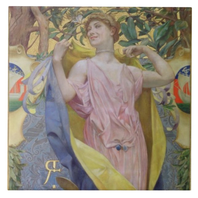 Carreau La toilette féminine (panneau) (Devant)