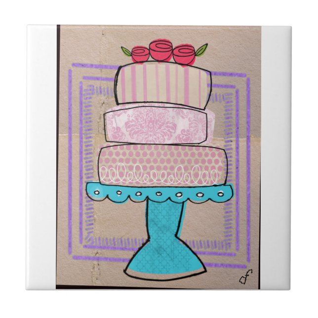 Carreau La Tour Pastel Motif (Devant)