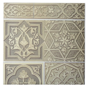 Carreau La tuile arabe conçoit (le litho de couleur)