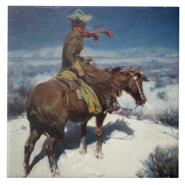 Carreau "La veillée solitaire" par W Herbert Dunton (Devant)