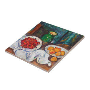 Carreau La vie de Paul Cezanne toujours avec des cerises
