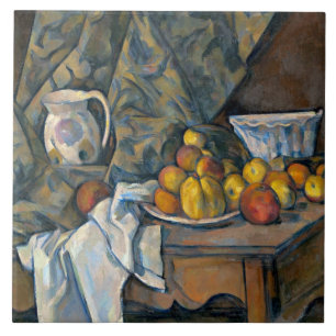 Carreau La vie de Paul Cezanne   toujours avec des pommes