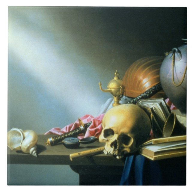 Carreau La vie toujours : Une allégorie des vanité de L (Devant)