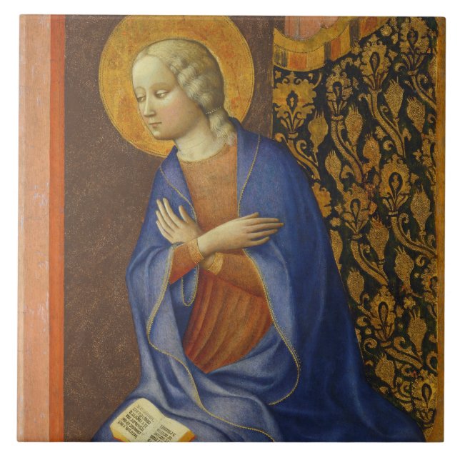 Carreau La Vierge Annunciate, C. 1430 (le tempera sur le (Devant)