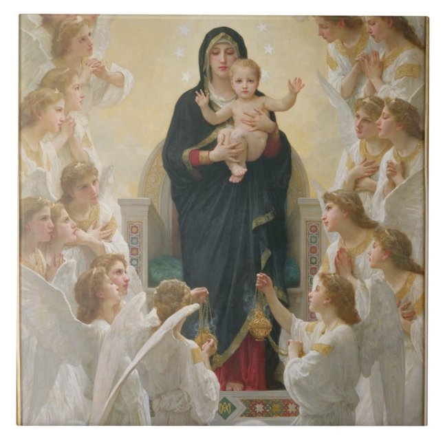 Carreau La Vierge avec Angels, 1900 (Devant)
