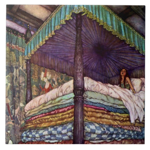 Carreau "La vraie princesse" par Edmund Dulac