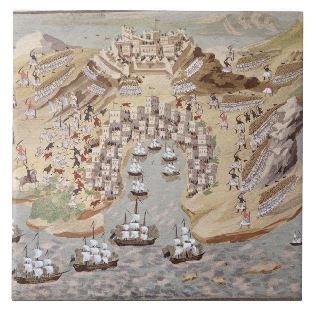Carreau La vue de primevère farineuse de la Grèce (Devant)