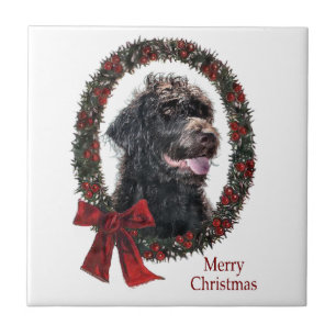 Carreau Labradoodle Cadeaux de Noël